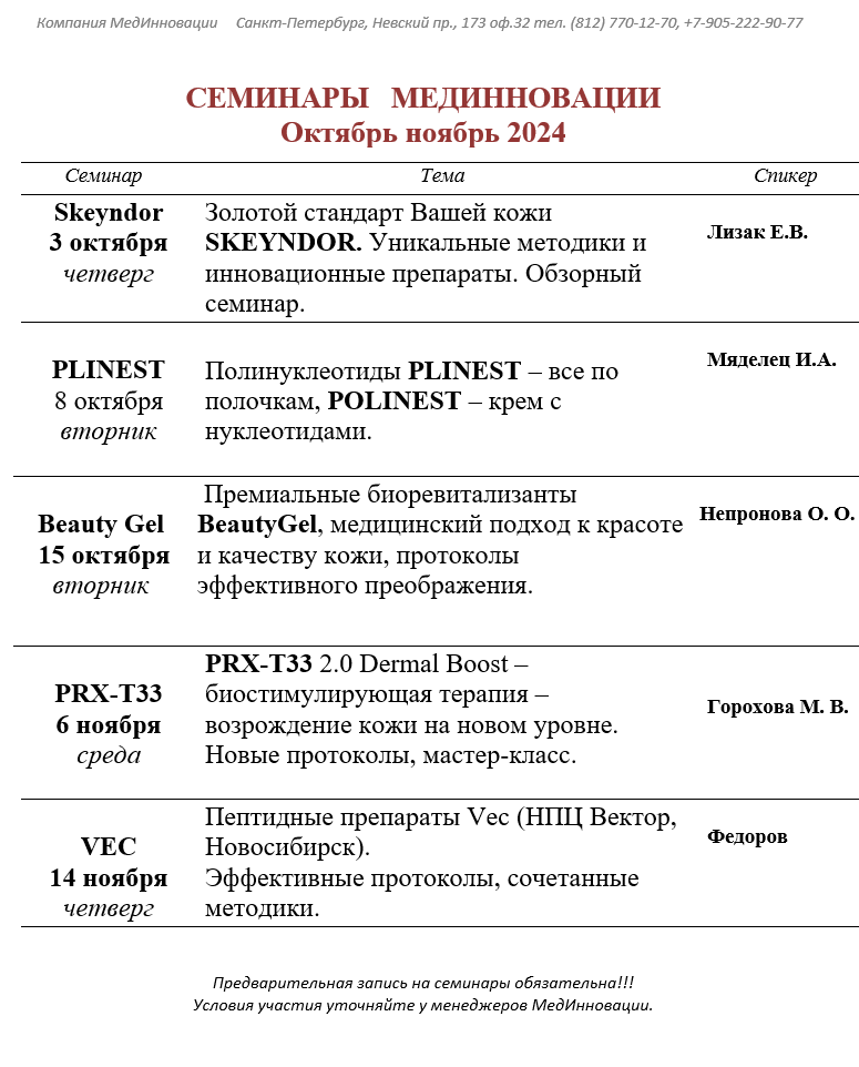 Семинары в октябре - ноябре 2024 Семинары в октябре - ноябре 2024